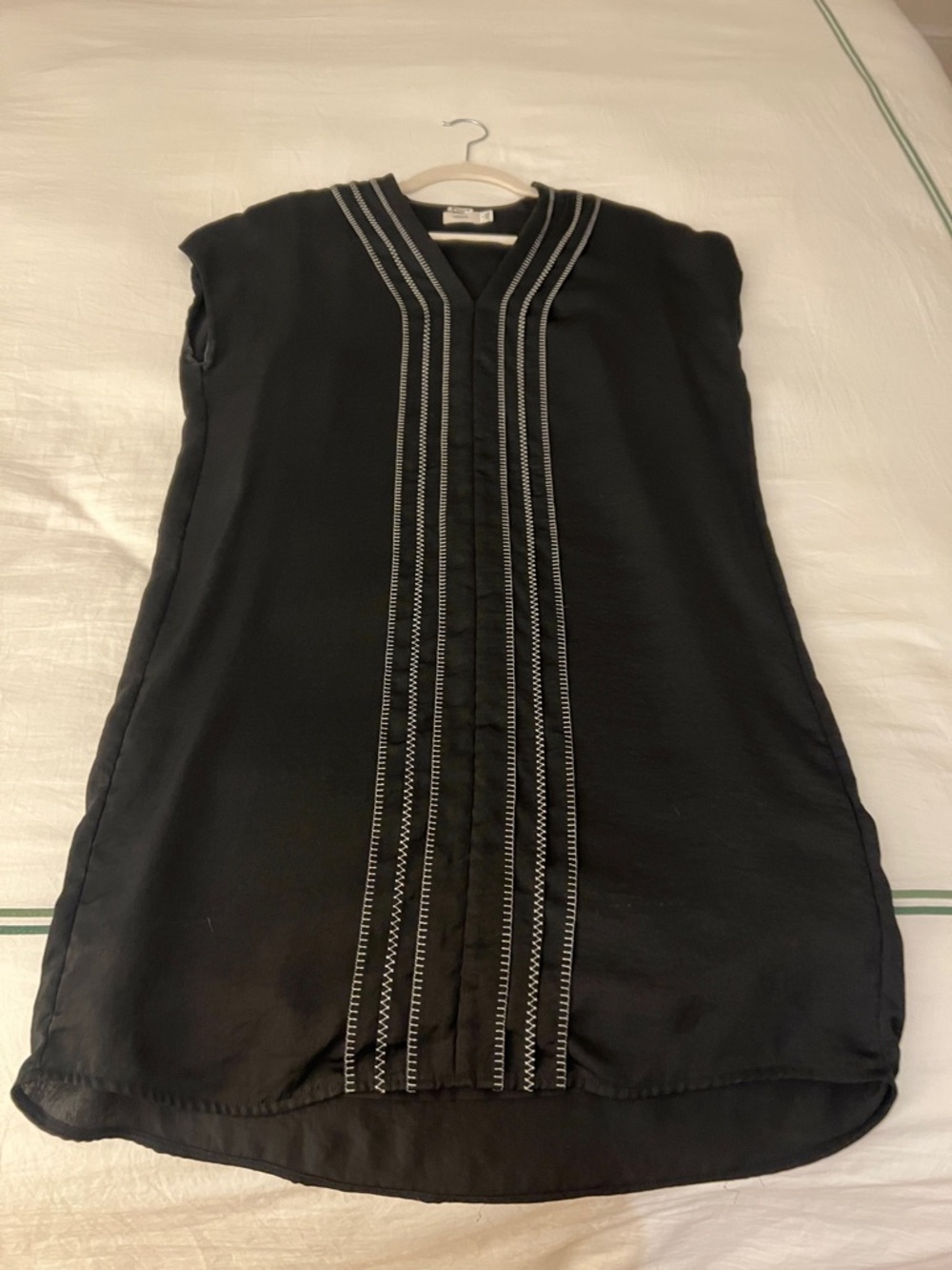 Vince Black Dress with White Trim